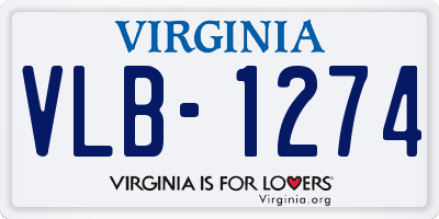VA license plate VLB1274