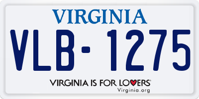 VA license plate VLB1275