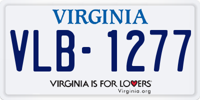 VA license plate VLB1277