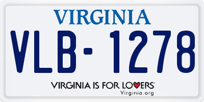 VA license plate VLB1278