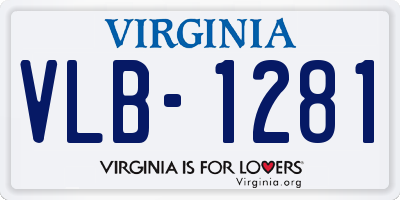 VA license plate VLB1281