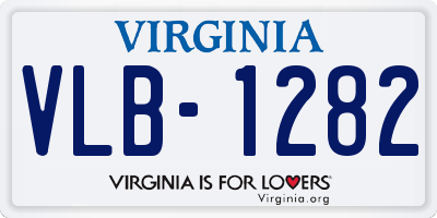VA license plate VLB1282