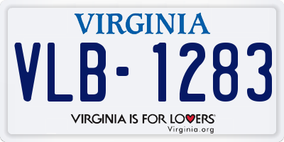 VA license plate VLB1283