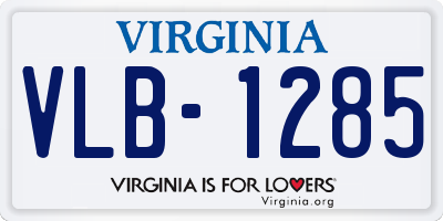 VA license plate VLB1285