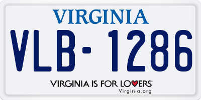 VA license plate VLB1286