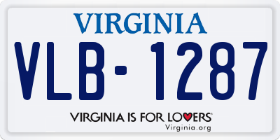 VA license plate VLB1287