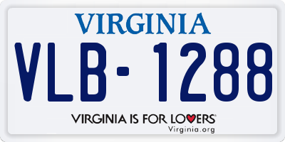 VA license plate VLB1288