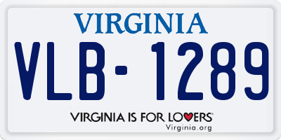 VA license plate VLB1289