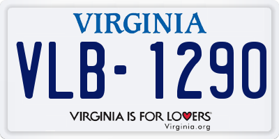 VA license plate VLB1290