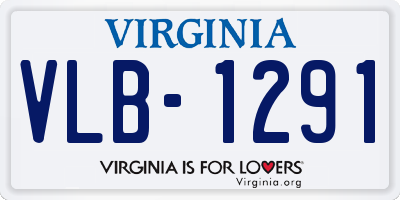 VA license plate VLB1291