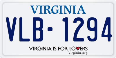 VA license plate VLB1294