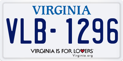 VA license plate VLB1296