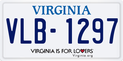 VA license plate VLB1297
