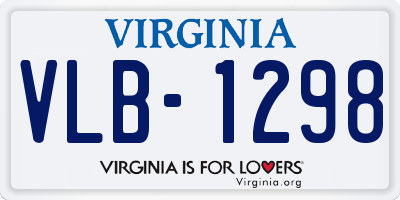 VA license plate VLB1298