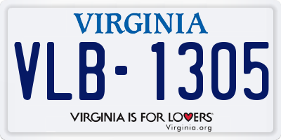 VA license plate VLB1305