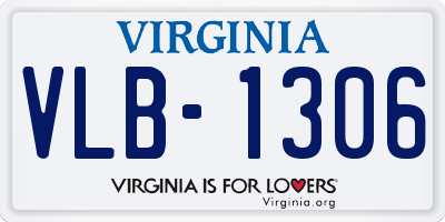 VA license plate VLB1306