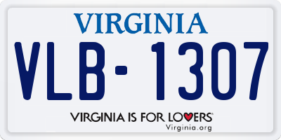 VA license plate VLB1307