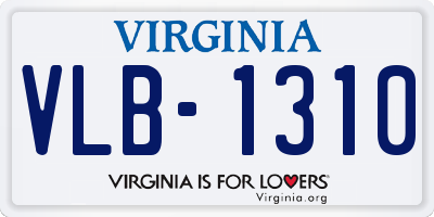 VA license plate VLB1310