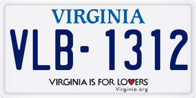 VA license plate VLB1312