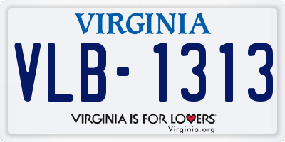 VA license plate VLB1313