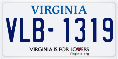 VA license plate VLB1319