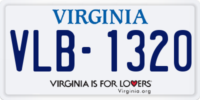 VA license plate VLB1320