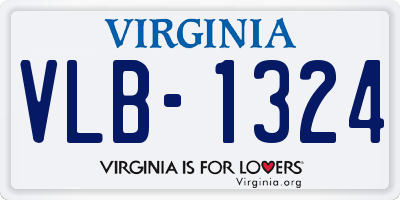 VA license plate VLB1324