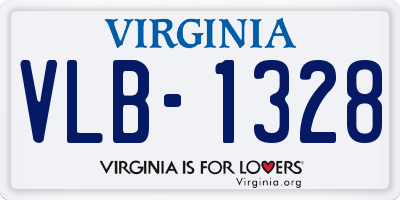 VA license plate VLB1328
