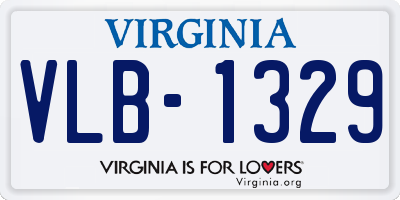 VA license plate VLB1329