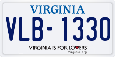 VA license plate VLB1330
