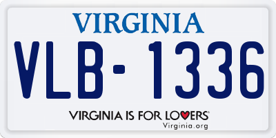 VA license plate VLB1336