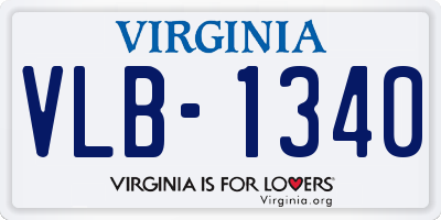 VA license plate VLB1340
