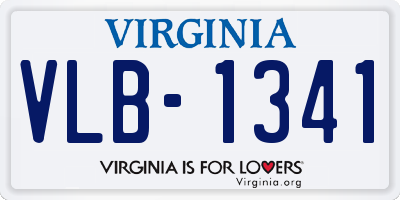 VA license plate VLB1341