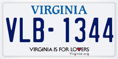 VA license plate VLB1344