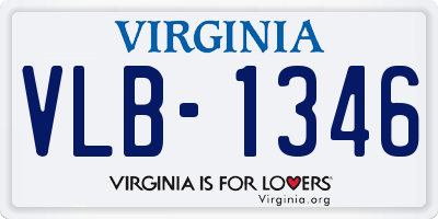 VA license plate VLB1346
