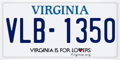 VA license plate VLB1350