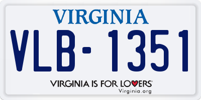 VA license plate VLB1351