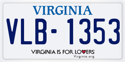 VA license plate VLB1353