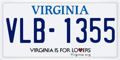 VA license plate VLB1355