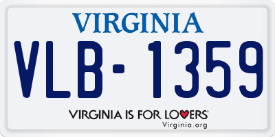 VA license plate VLB1359
