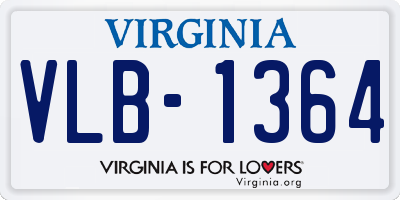VA license plate VLB1364