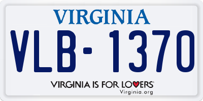 VA license plate VLB1370