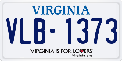 VA license plate VLB1373