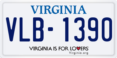 VA license plate VLB1390