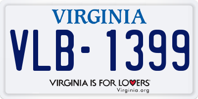 VA license plate VLB1399