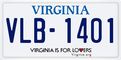 VA license plate VLB1401
