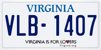 VA license plate VLB1407