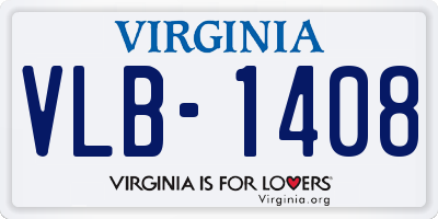 VA license plate VLB1408