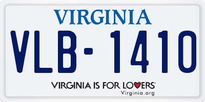 VA license plate VLB1410