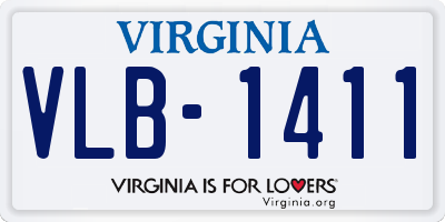 VA license plate VLB1411